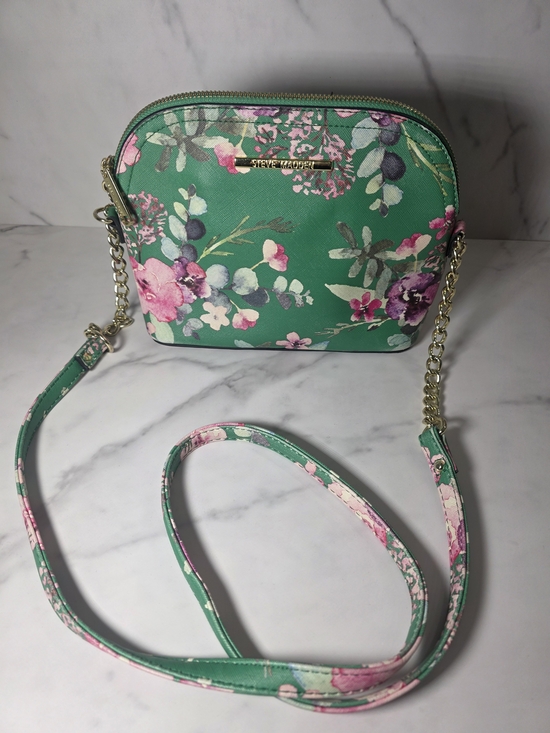 Steve Madden Handbags - Steve Madden Green Floral Crossbody Bag